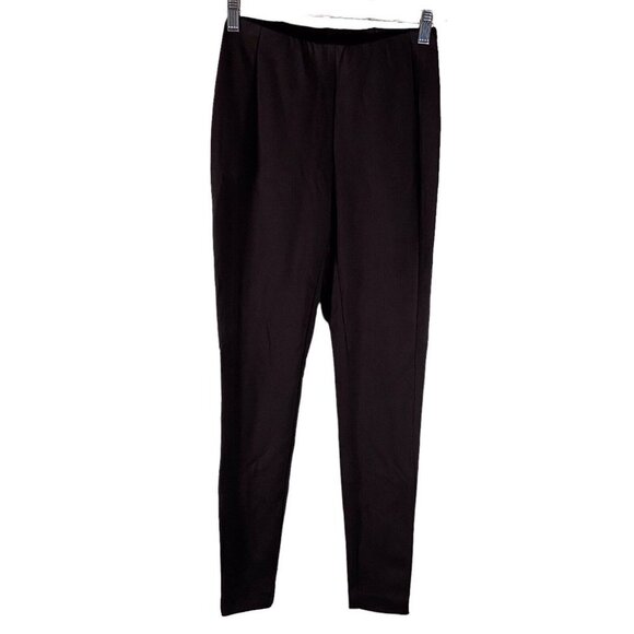J.JILL Women's Brown Ponte Slim Leg Pull-On Pants Size XS Hi Rise Knit Leggings - Picture 2 of 8